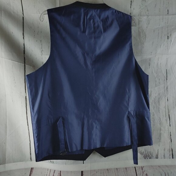 Jos A Bank 1905 The New Tradition Slim Fit 46R Wool Blue 2pc Suit Jacket & Vest - Picture 13 of 15